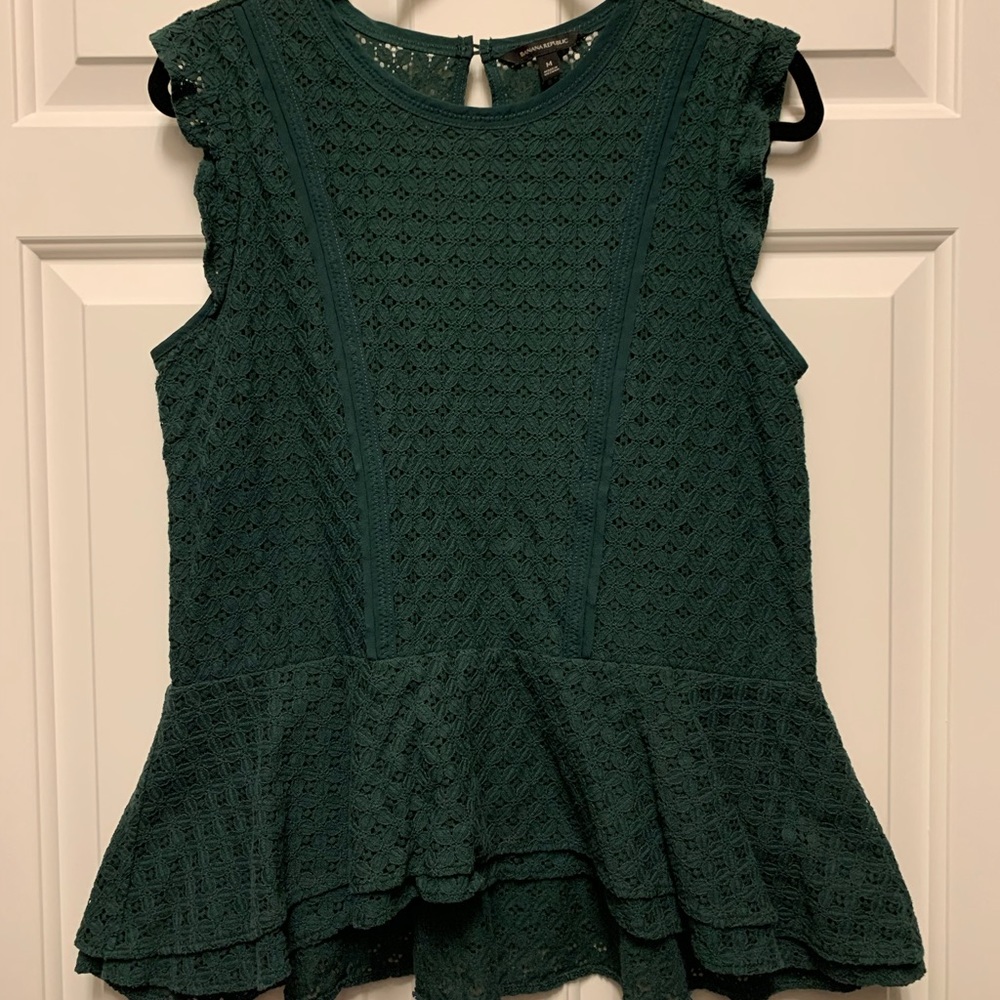 Banana Republic Lace Top with Ruffles